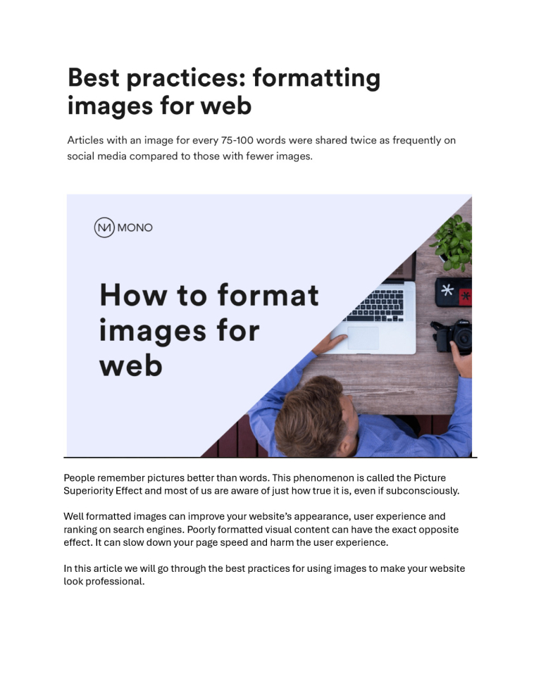 Digital Optimization: Best Practices for Web Imagery