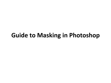 photoshop masking